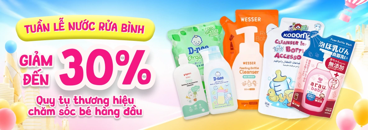 Banner tuần lễ nước rửa bình